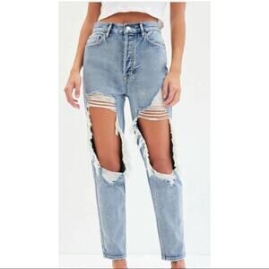 PacSun Distressed Light Ultra High Waisted Jeans Sz 27